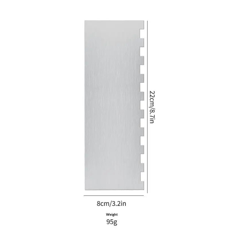 Stainless Steel Serrated Cake Scraper – Double Edge Baking Tool Cake Decorating Scraper SPOT A