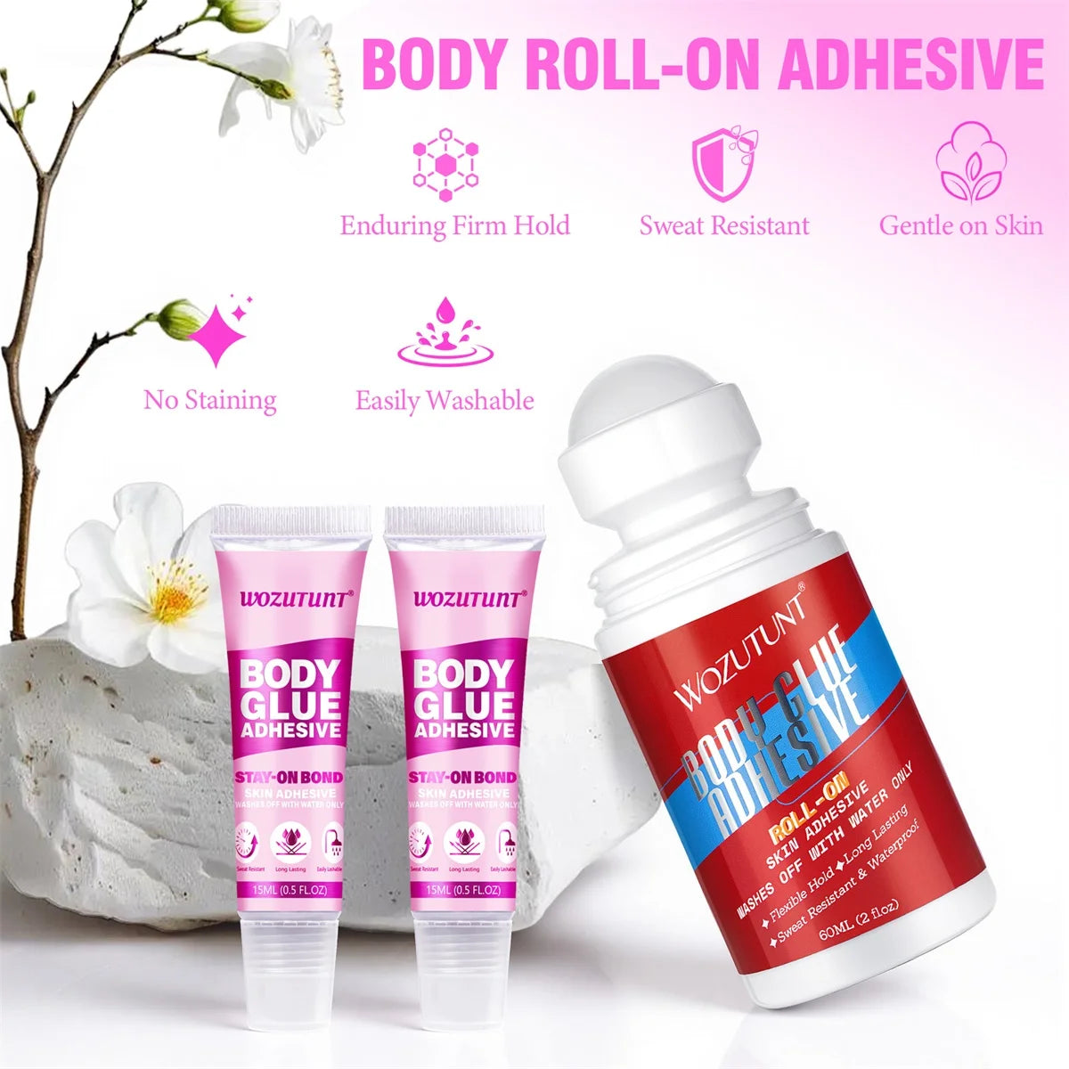 Women's Body Glue Roll-On – Waterproof Clothing Adhesive Body Adhesive Tape SPOT
