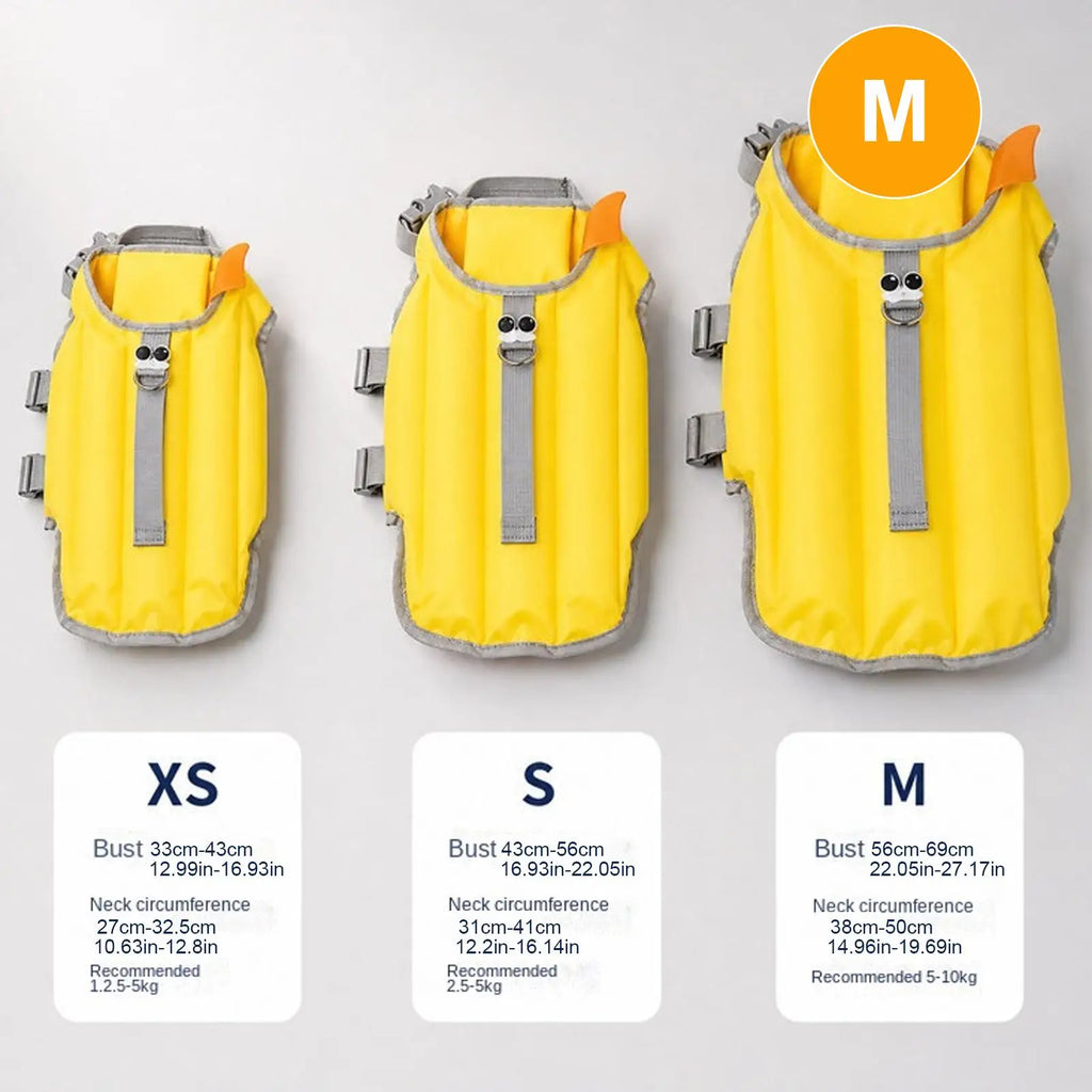 Shark Shape Dog Life Vest – High Buoyancy Swim Safety Jacket Dog Life Vest SPOT