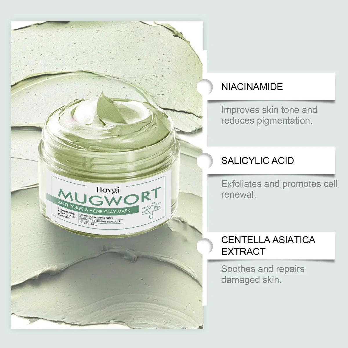 Hoygi Clay Mud Mask – Pore Minimizing, Oil Control & Deep Cleanse Clay Face Mask SPOT