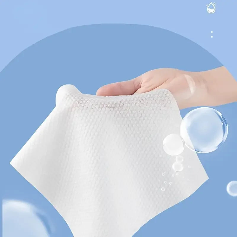 100-Count Disposable Cotton Face Towels – Soft Makeup Wipes Disposable Face Towels SPOT