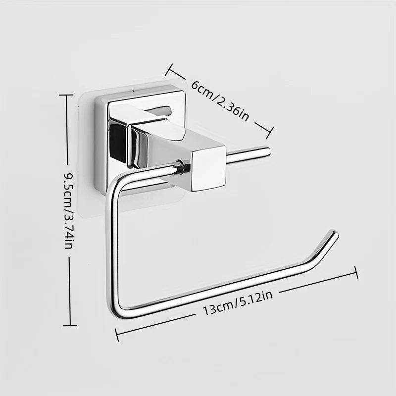 No-Drill Self-Adhesive Chrome Stainless Steel Toilet Paper Holder Toilet Paper Holder SPOT