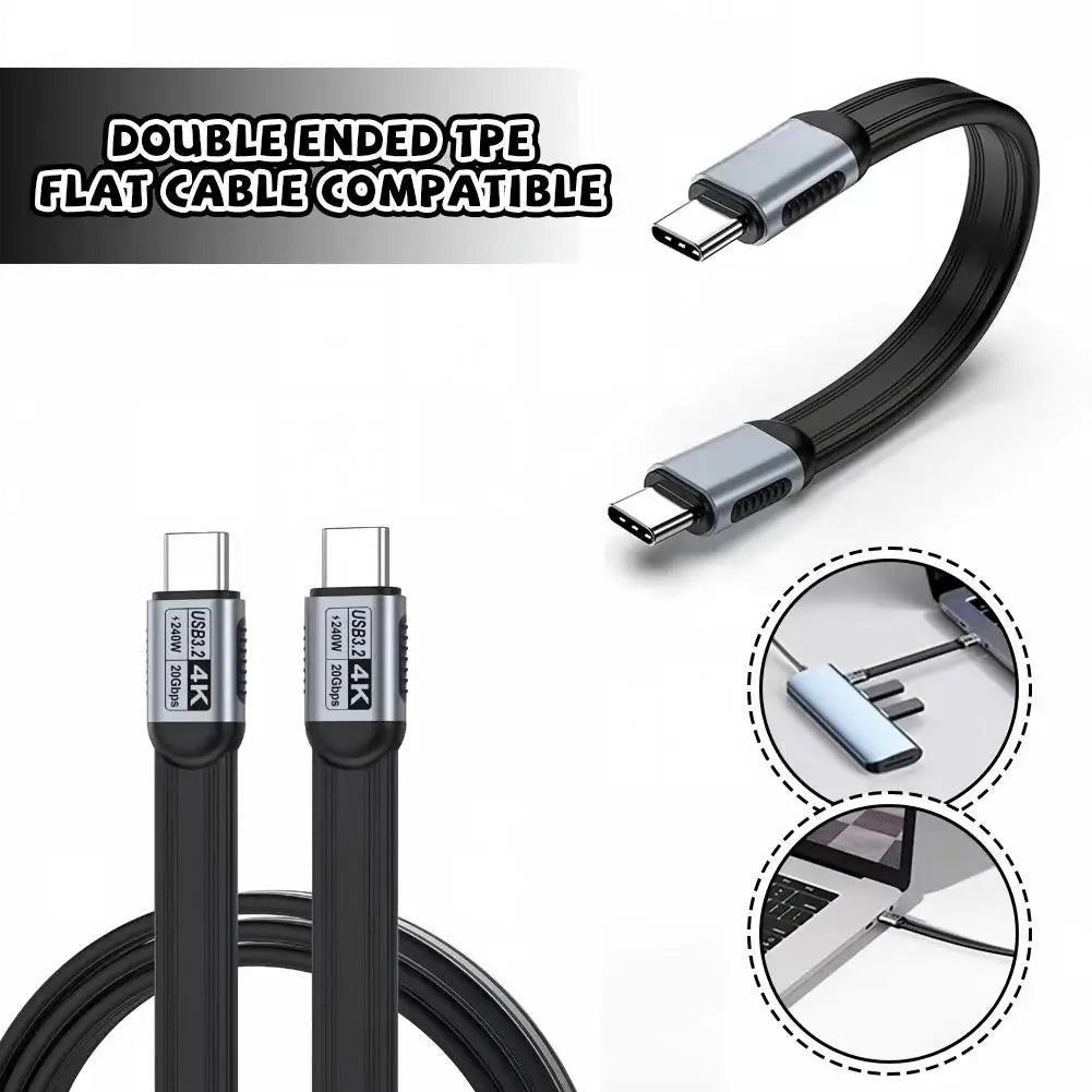 USB-C to C Cable 240W PD 20Gbps 4K@60Hz – Thunderbolt 5/4/3 USB-C Cable SPOT