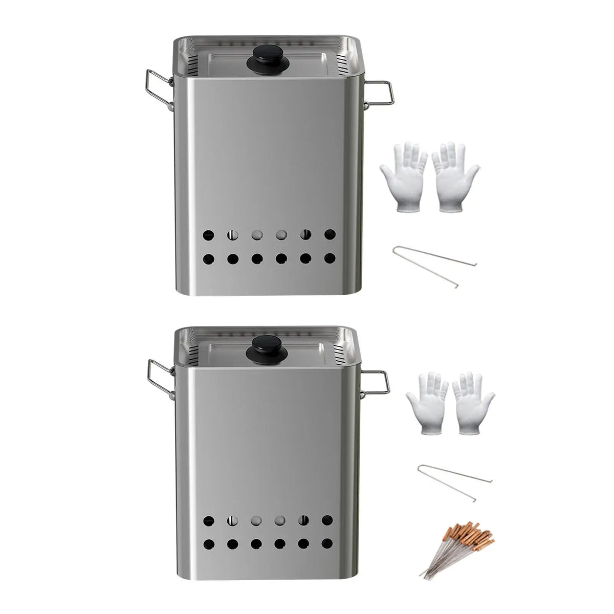 Stainless Steel Barrel Charcoal BBQ Grill – Portable Hanging Charcoal Barrel Grill SPOT
