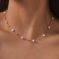 Love Heart Pearl Necklace – 18K Gold Plated, Waterproof Gift Pearl Chain Necklace SPOT Default Title