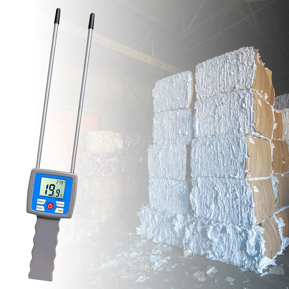 Portable Hay & Paper Moisture Meter – LCD Digital Tester Moisture Meter SPOT