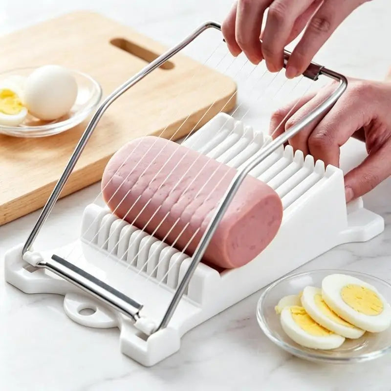 10-Wire Meat, Egg & Cheese Slicer – Stainless Steel Cutter Kitchen Food Slicer SPOT