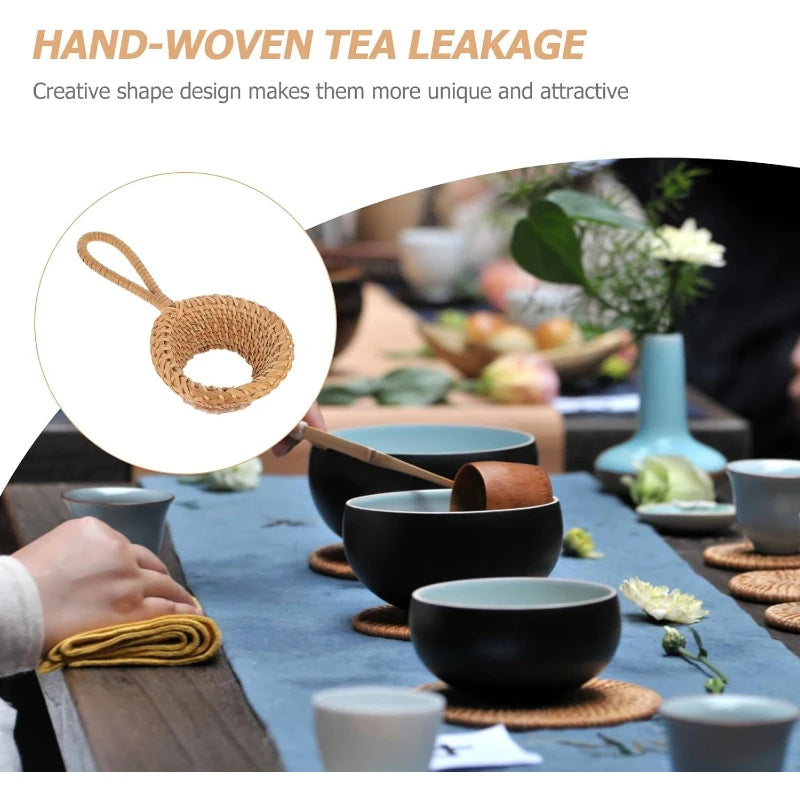 Rattan Tea Strainer – Handmade Fine Mesh Loose Leaf Infuser Tea Strainer SPOT