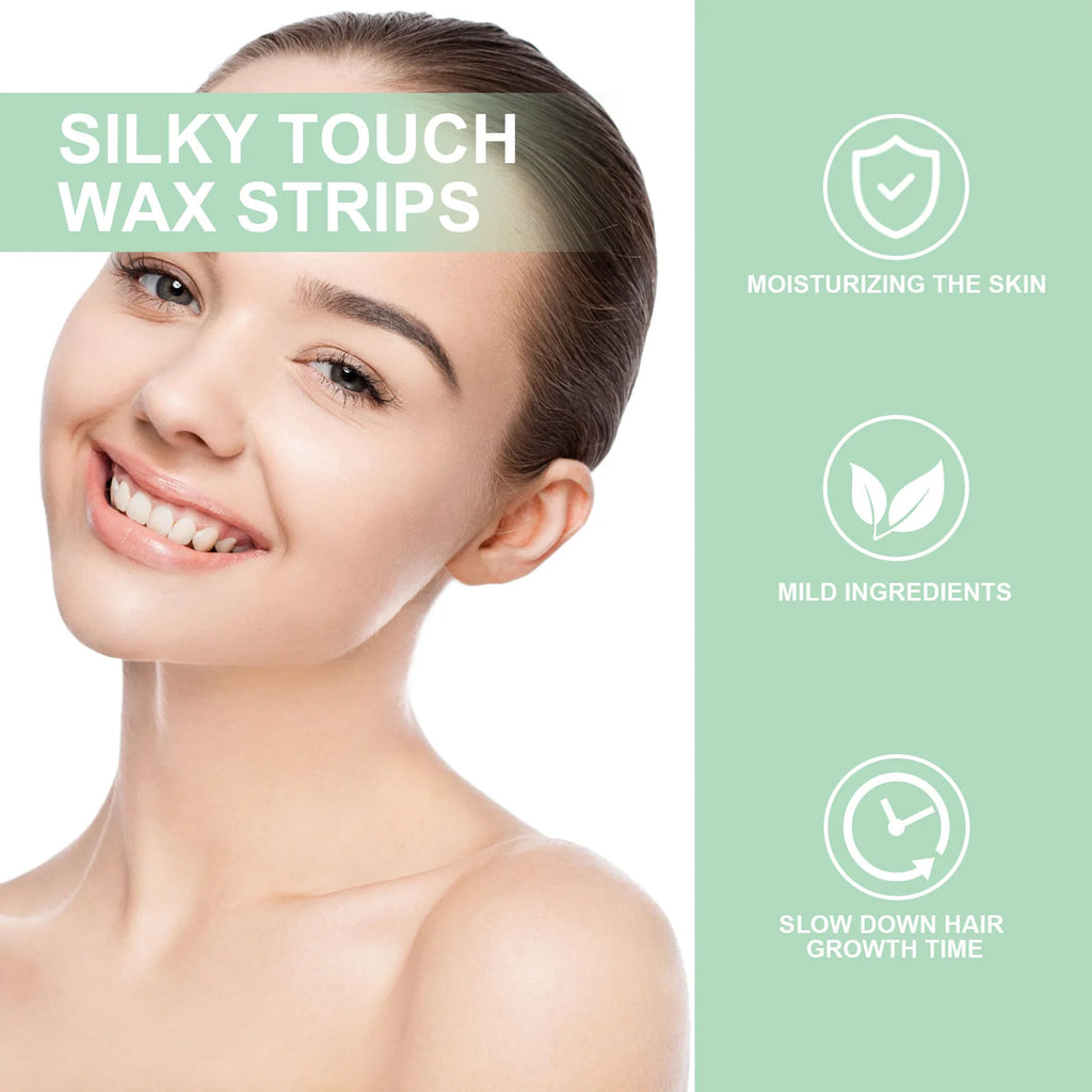 40-Pack Cold Wax Strips – Face & Body Hair Removal with Aloe Cold Wax Strips SPOT