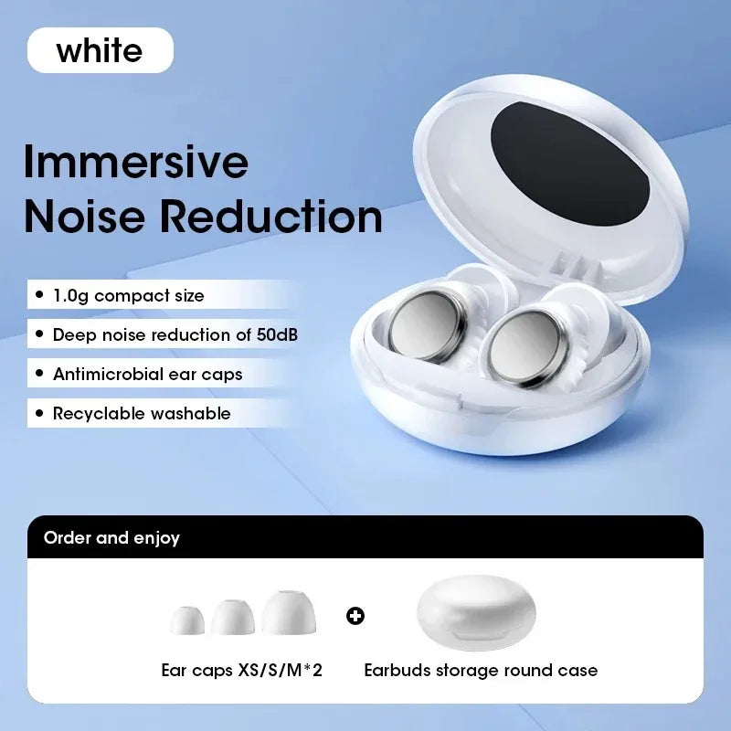 Reusable Silicone Ear Plugs – Sleep, Travel & Concert Use Silicone Ear Plugs SPOT White