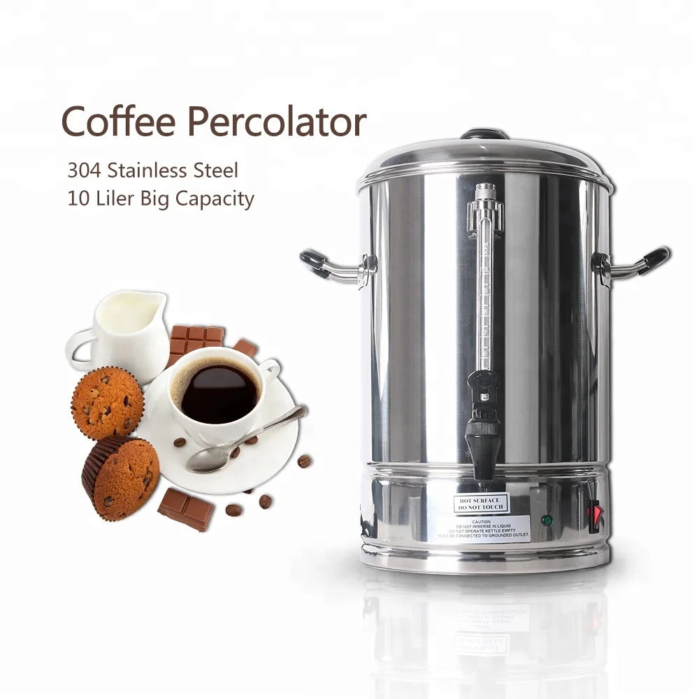 DUTRIEUX 6L Commercial Electric Coffee Percolator – 60 Cup Electric Coffee Percolator SPOT