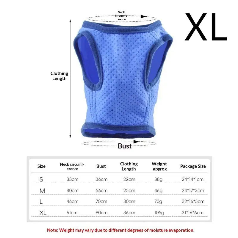 Summer Cooling Dog Vest – Breathable Mesh Pet Apparel Dog Cooling Vest SPOT XL