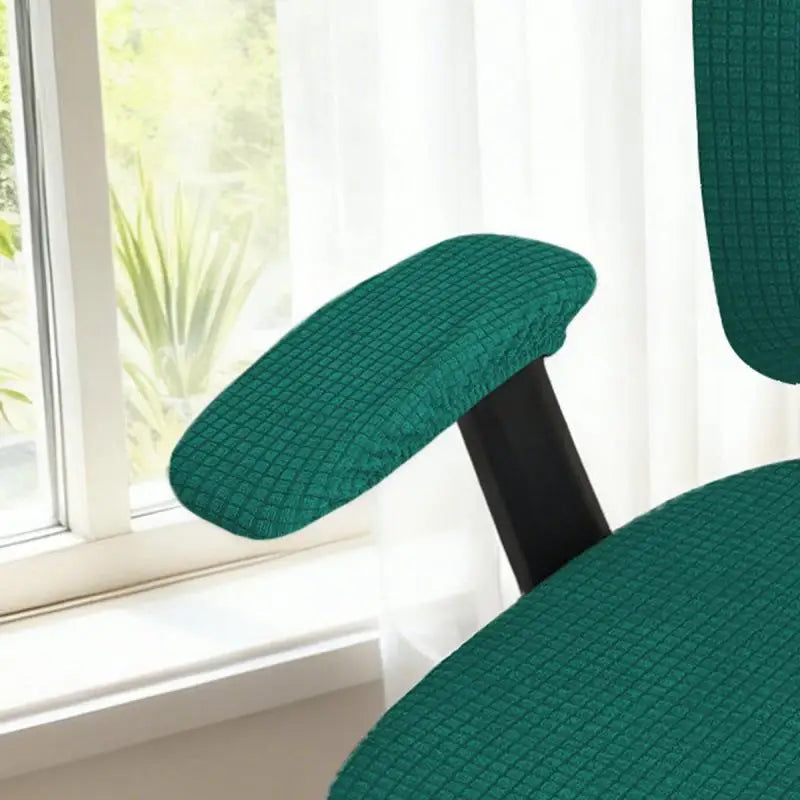 Stretch Chair Armrest Covers 1 Pair – Soft Polyester Universal Fit Chair Armrest Covers SPOT Green