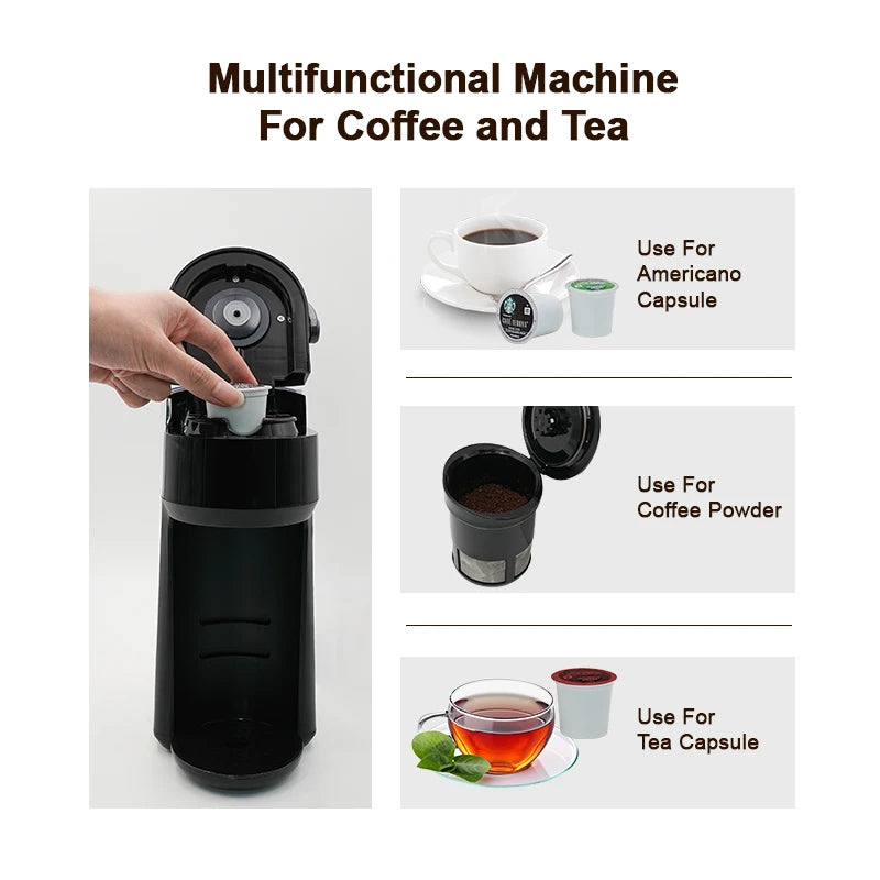 3-in-1 Capsule Coffee Maker – K-Cup & Espresso Machine 1L Capsule Coffee Maker SPOT