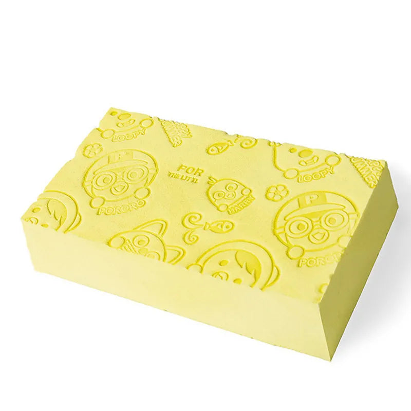 PVA Exfoliating Bath Sponge – Gentle Body Scrubber Exfoliating Bath Sponge SPOT Yellow