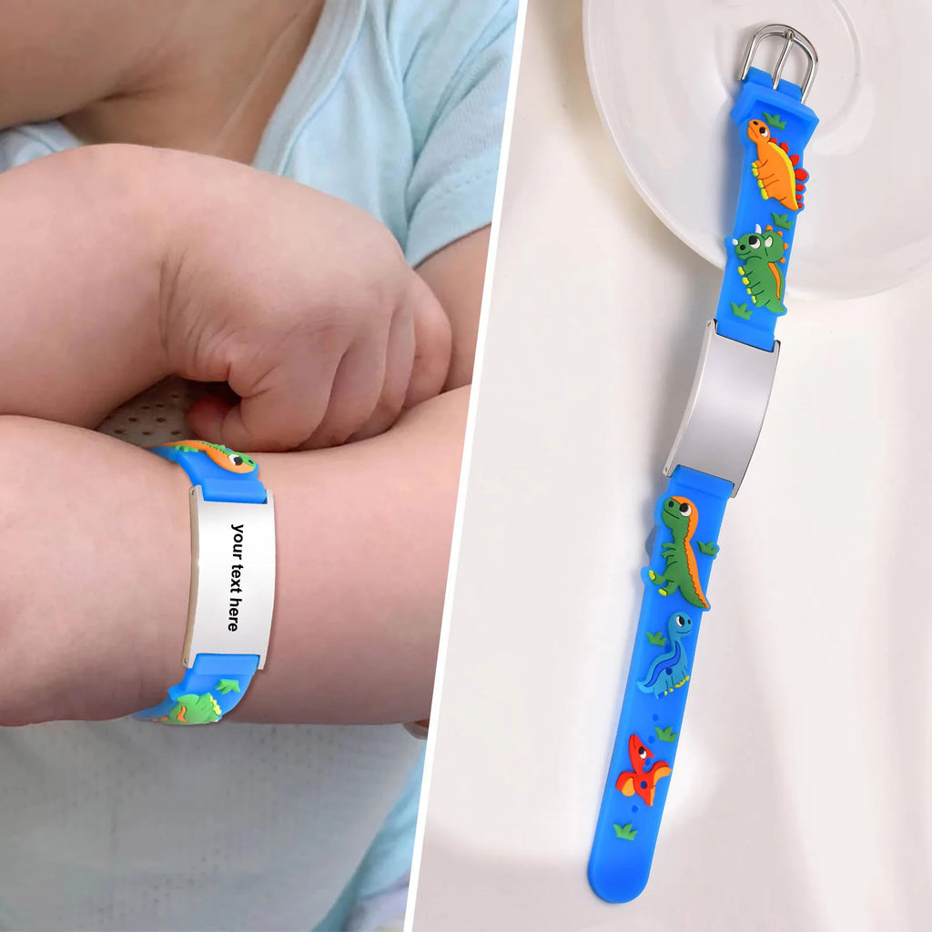 Personalized Kids ID Bracelet – Engraved Silicone Gift Personalized ID Bracelet SPOT