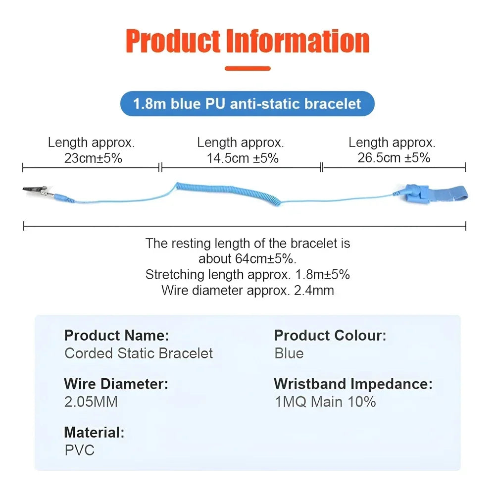 Cordless ESD Anti-Static Wrist Strap for Electronics Repair ESD Wrist Strap SPOT