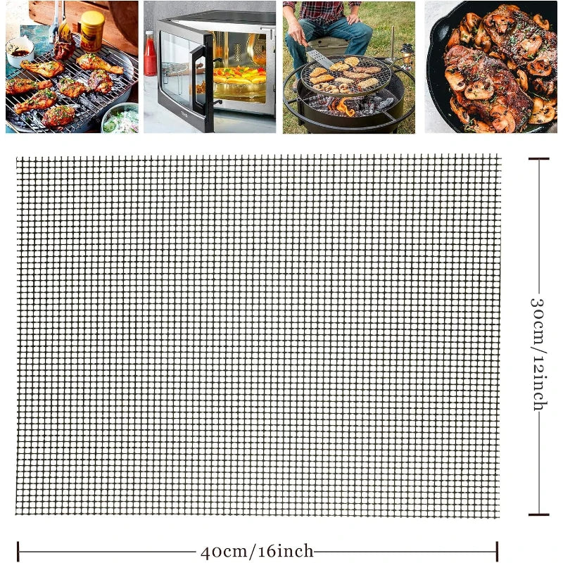 Teflon Mesh BBQ Grill Mat 33×40cm – Non-Stick Reusable Liner BBQ Grill Mat SPOT