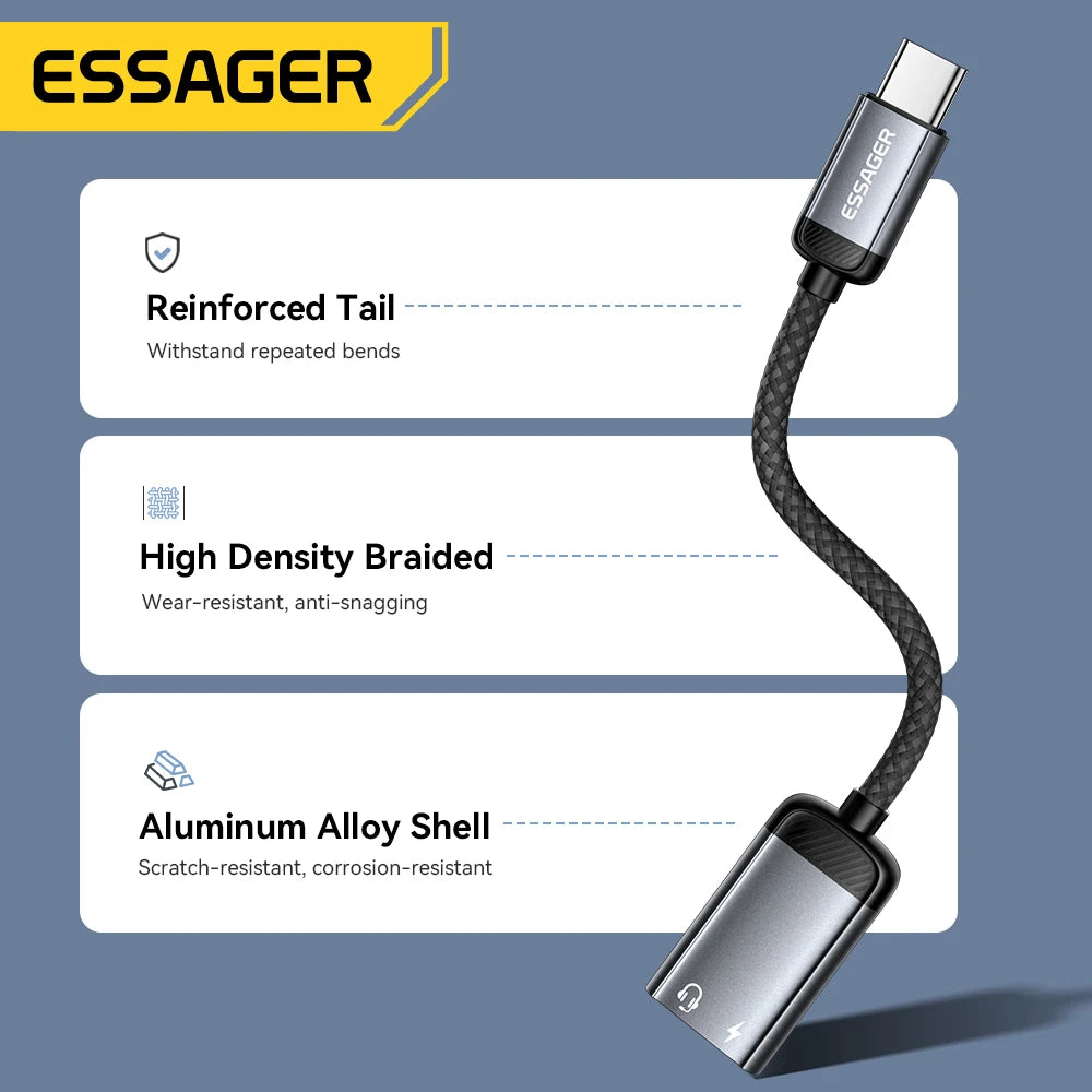 Essager USB-C to Lightning Audio Adapter OTG – iPhone & Android Audio Adapter Cable SPOT