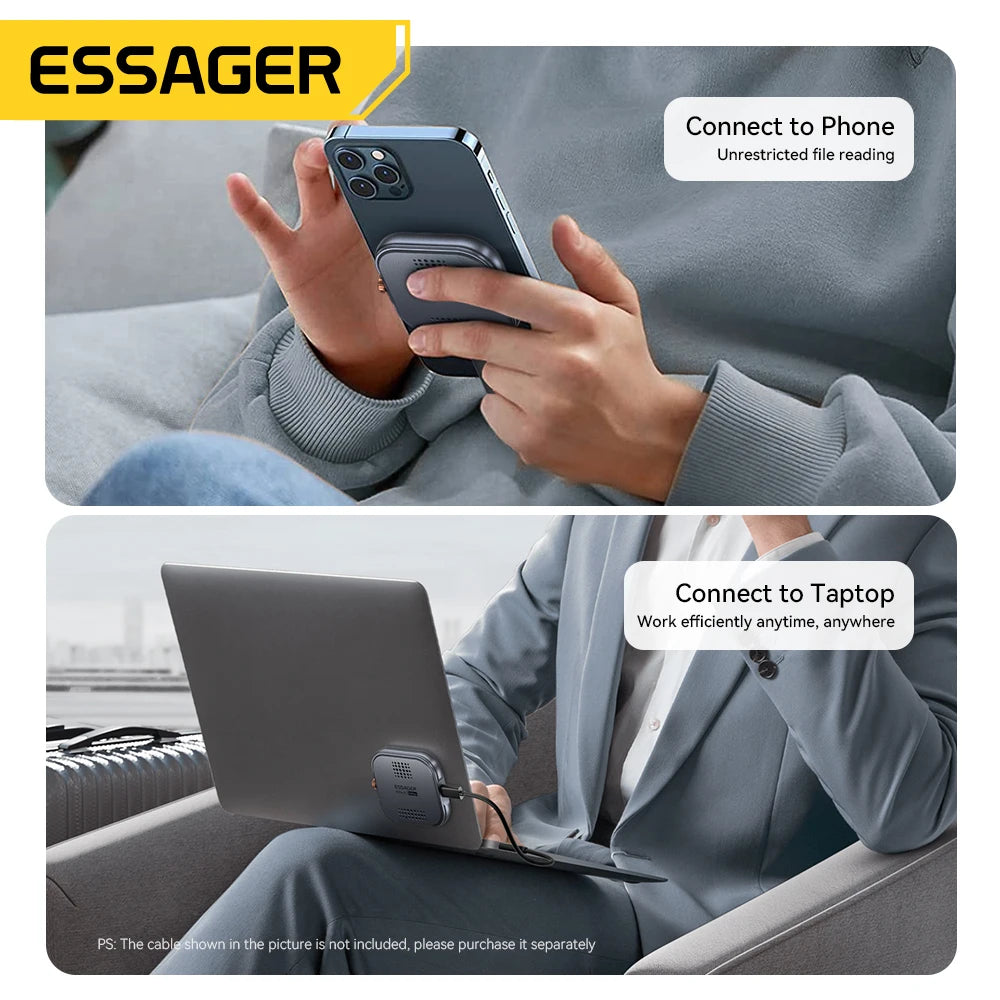 Essager M.2 2230 NVMe SSD Enclosure USB 3.2 Gen2 10Gbps Type-C SSD Enclosure Dock SPOT