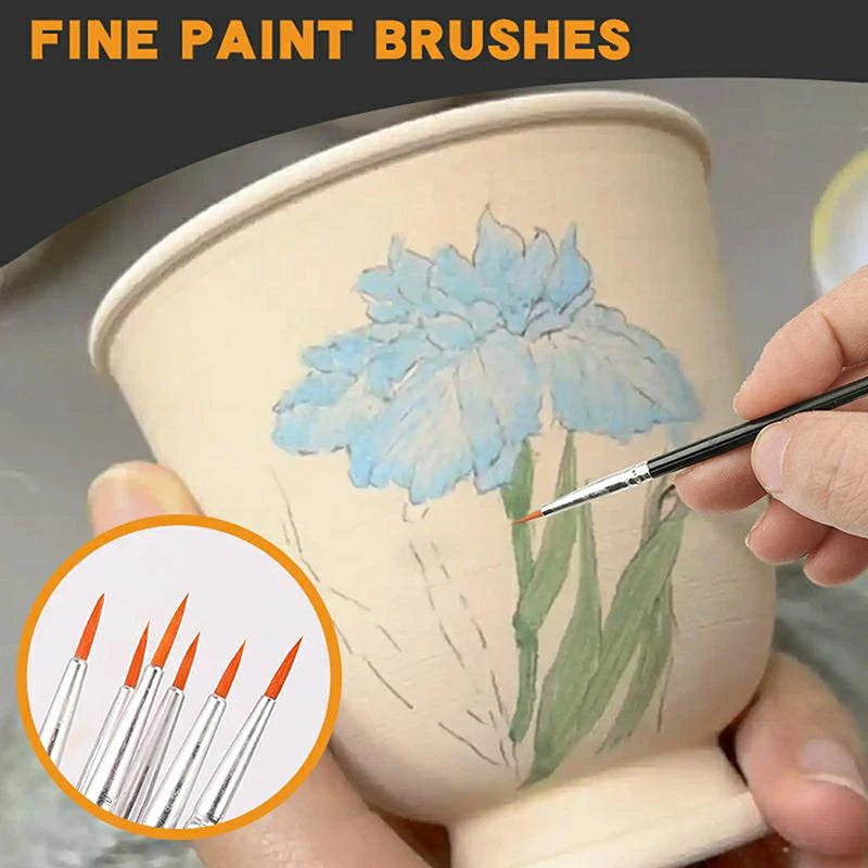 50-Piece Nylon Paint Brush Set – Multi-Size Art Brushes Paint Brush Set SPOT