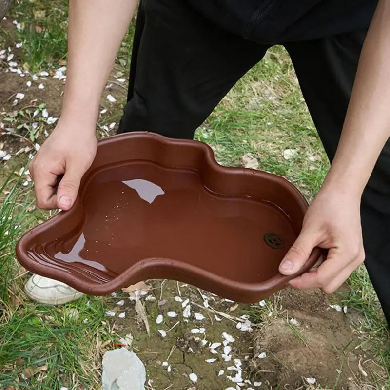 Reptile Feeding Dish & Bathing Pool with Ramp & Basking Terrace Reptile Bathing Dish SPOT