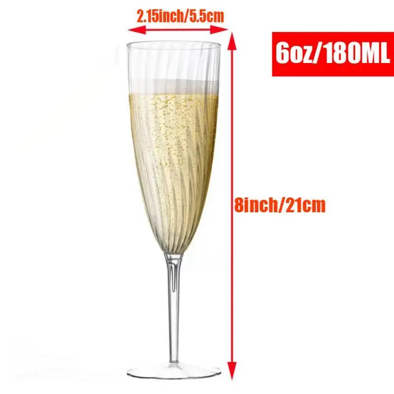 Vintage Plastic Wine Goblets – Unbreakable Food-Grade Cocktail Cups Plastic Wine Goblets SPOT A2