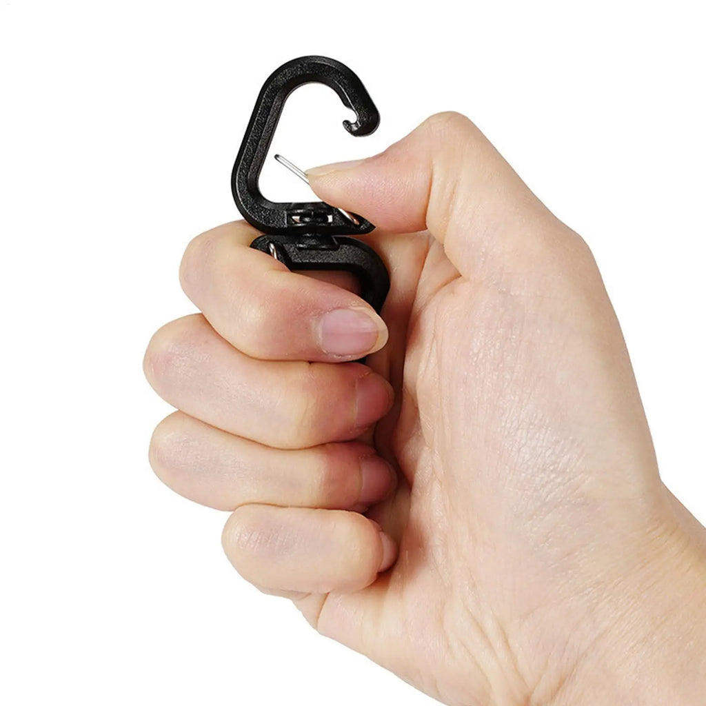 360° Rotating Double Carabiner S-Hook Clip | Camping Keychain Carabiner Clip Hook SPOT