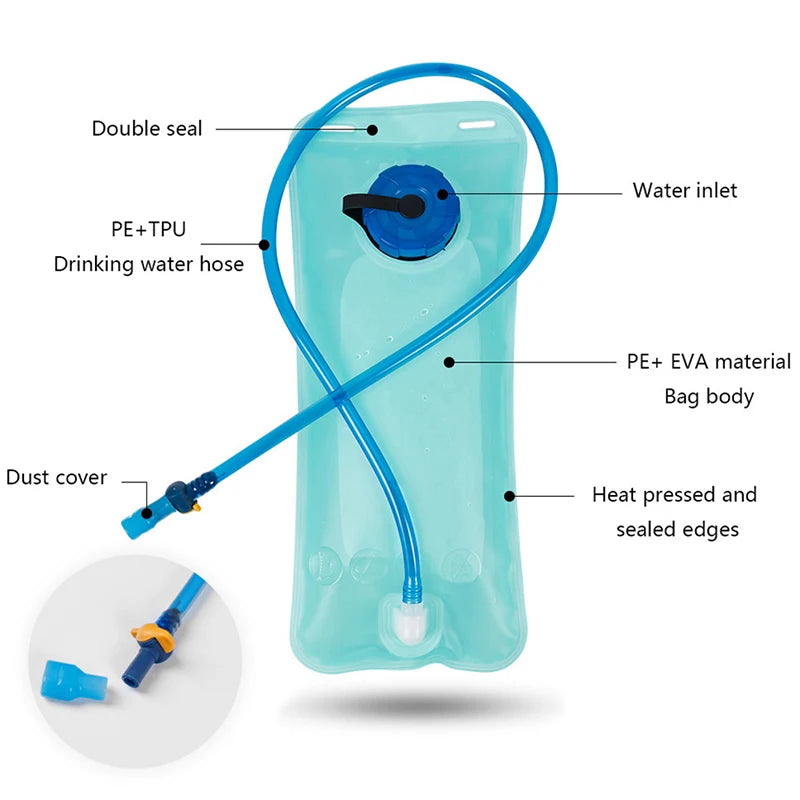 2L Hydration Bladder with Drinking Tube – Leak-Proof Water Bag Hydration Bladder SPOT