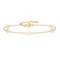 Heart Anklet Bracelet – Adjustable Gold Stainless Steel Anklet Anklet Bracelet SPOT Default Title