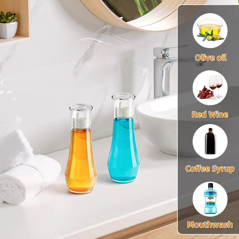 Leak-Proof Glass Dispenser Bottle with Non-Drip Steel Spout Glass Dispenser Bottle SPOT