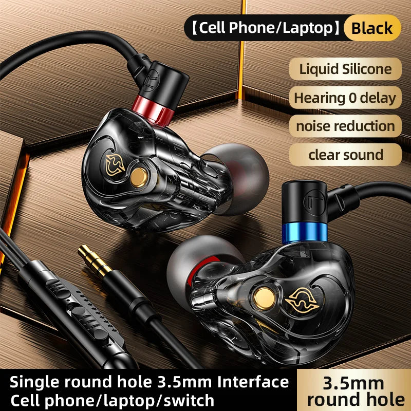 VIKEFON Wired Gaming Earphones 10mm HiFi In-Ear with Mic Wired Gaming Earphones SPOT 3.5mm