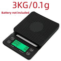 LCD Coffee Scale with Timer – High Precision 5kg/0.1g Digital Coffee Scale SPOT Black 3kg 0.1g