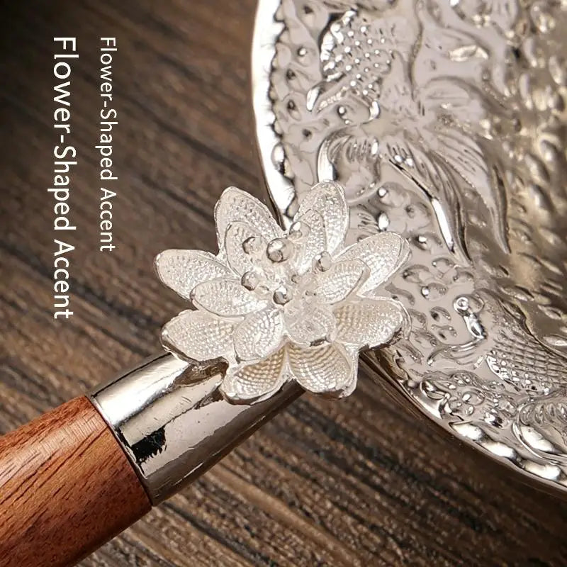 Wooden Handle Alloy Tea Strainer – Fine Mesh Loose Leaf Filter Tea Strainer SPOT