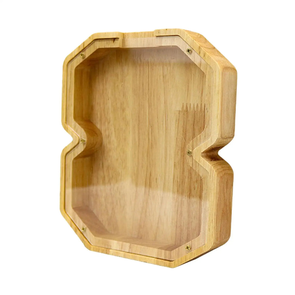 Wooden Piggy Bank Money Box with Clear Window | Kids Gift Wooden Piggy Bank SPOT