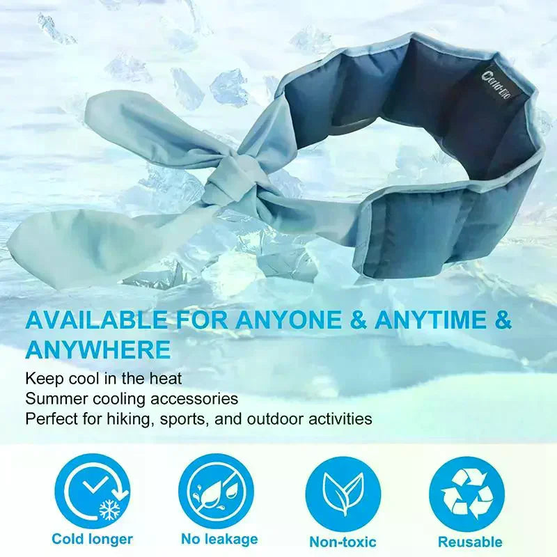 Reusable Cooling Neck Wrap Ice Scarf – Summer Cool Bandana Cooling Neck Wrap SPOT