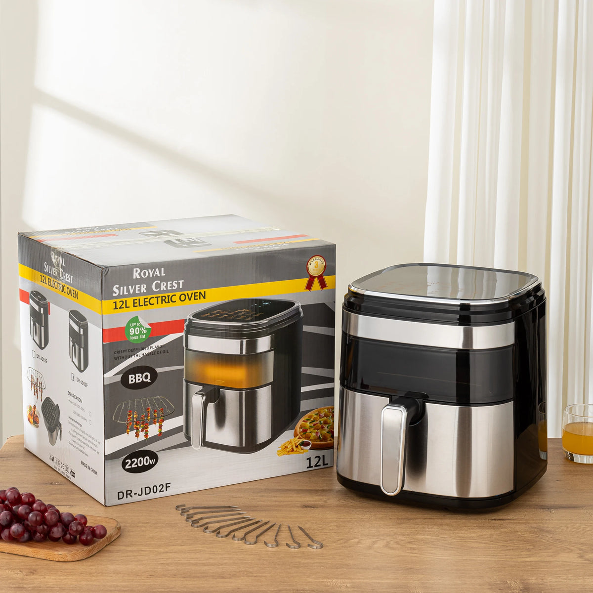 DUTRIEUX 12L Digital Air Fryer – LCD Touch Screen & Rotisserie Air Fryer SPOT