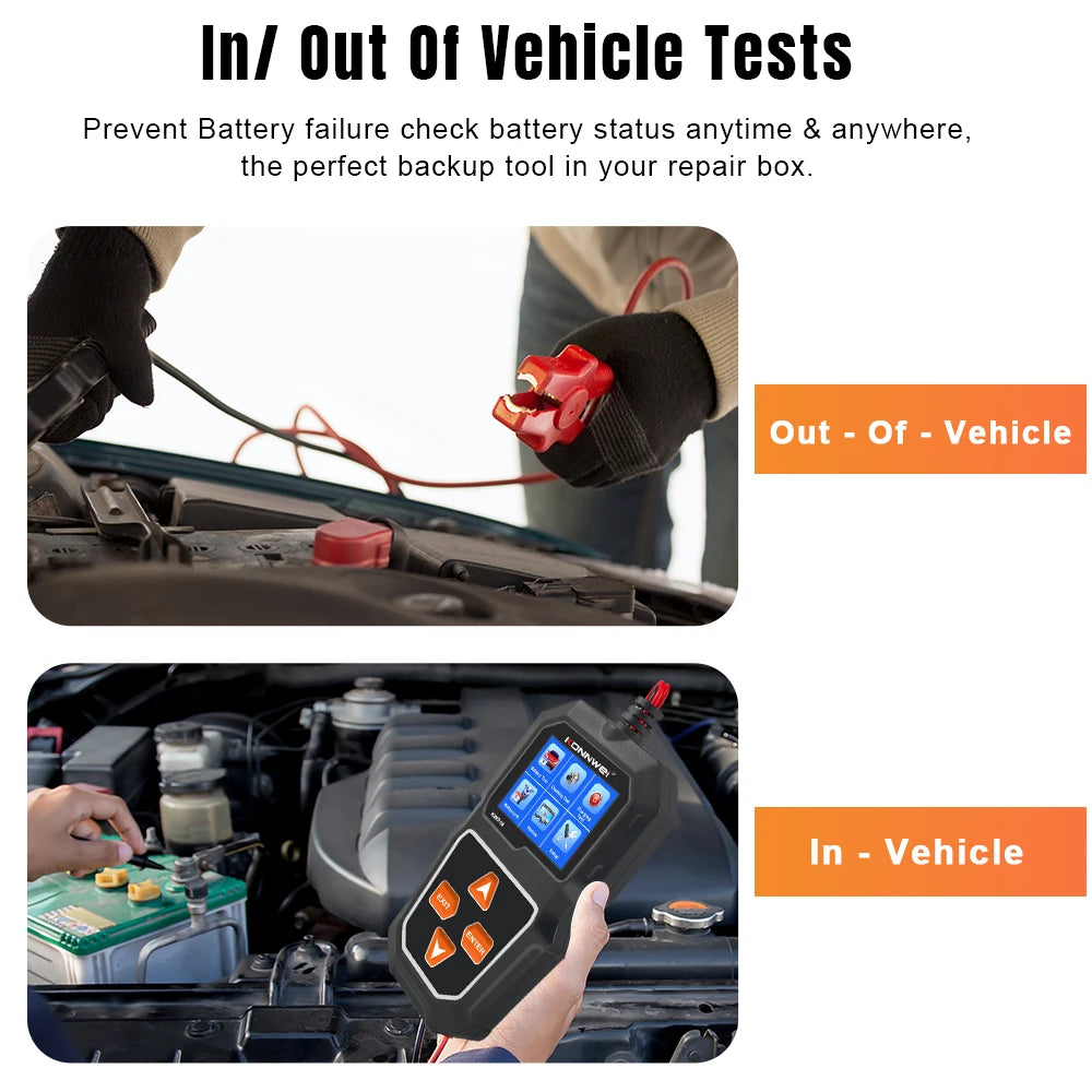 KONNWEI KW218 12V Car & Motorcycle Battery Tester Analyzer Battery Tester Analyzer SPOT