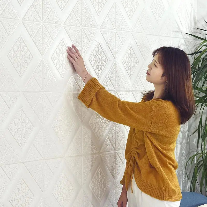 3D Foam Wall Panels – Peel & Stick Waterproof PE Tiles 3D Wall Panels SPOT