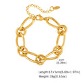 Chunky Geometric Link Bracelet – 18K Gold Plated Adjustable Chain Link Bracelet SPOT BR-3216G