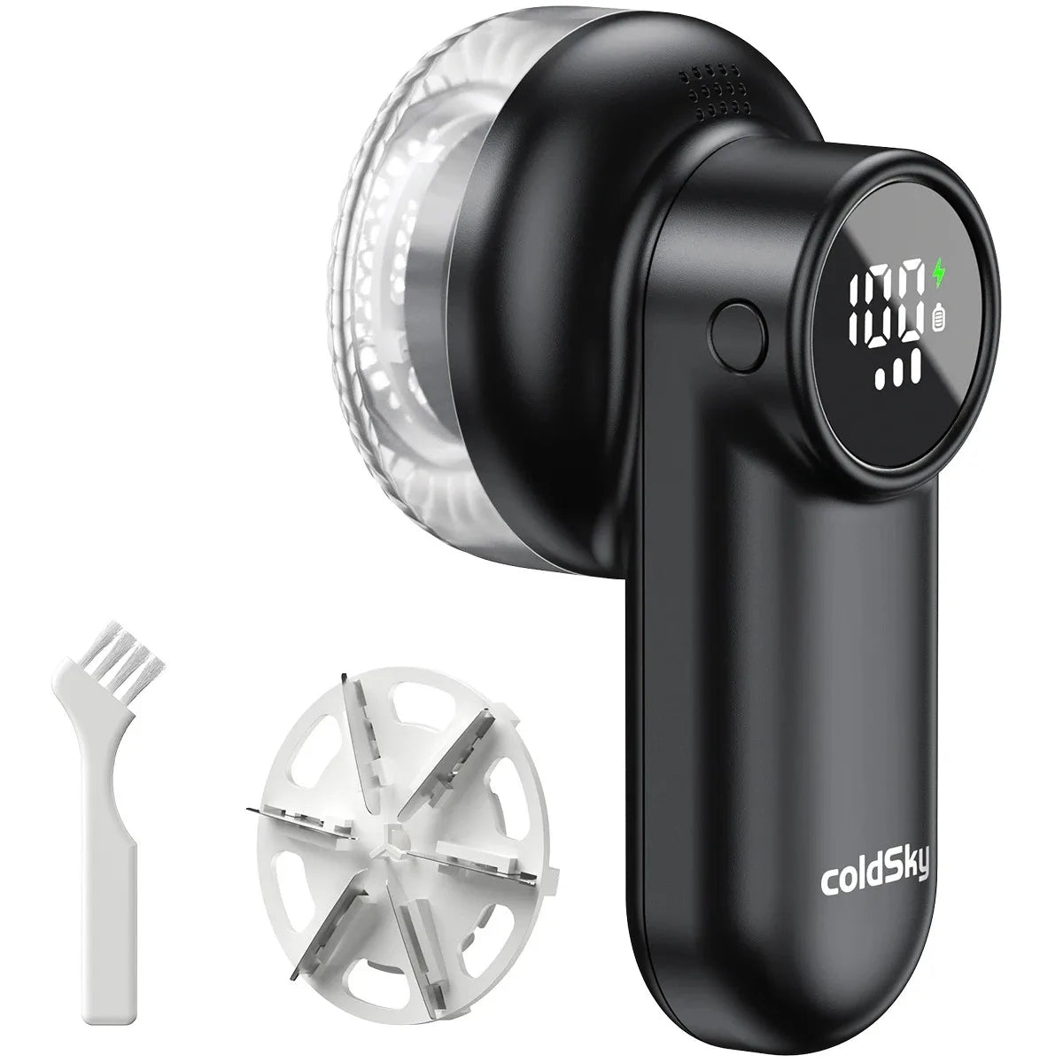 Rechargeable Electric Lint Shaver with Digital Screen | Defuzzer Electric Lint Shaver SPOT black