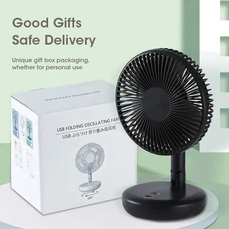 Foldable Telescopic Floor Fan – USB Rechargeable, 3 Speeds Portable Floor Fan SPOT