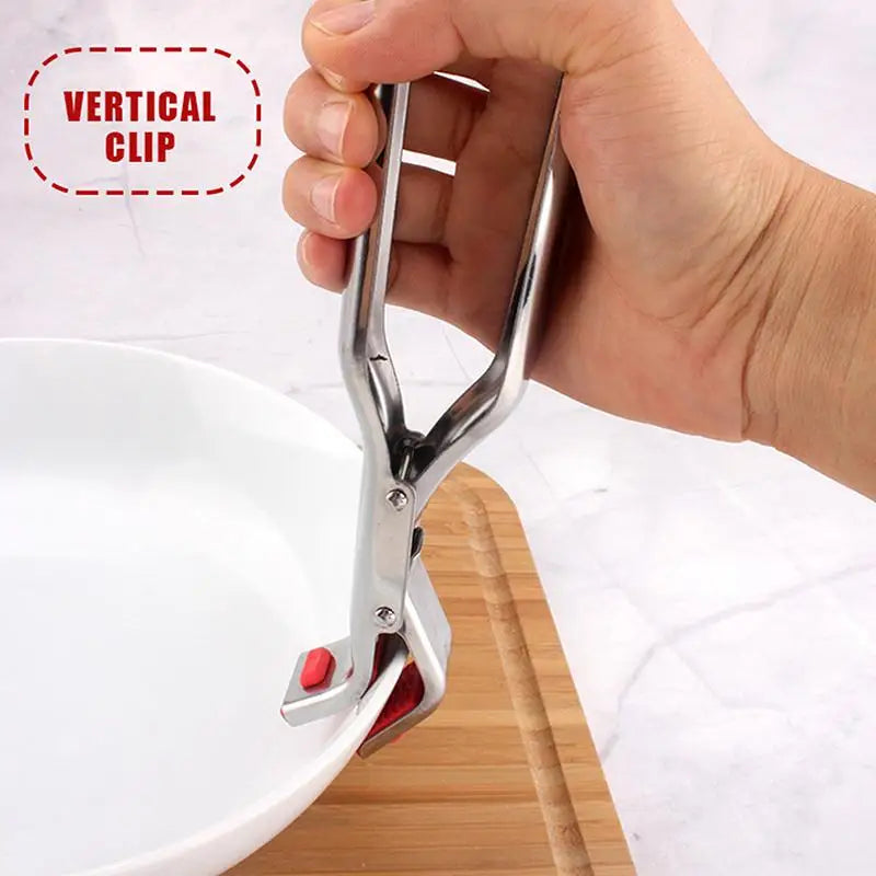 Stainless Steel Hot Bowl Holder Clip & Dish Gripper Tongs Kitchen Gripper Tongs SPOT