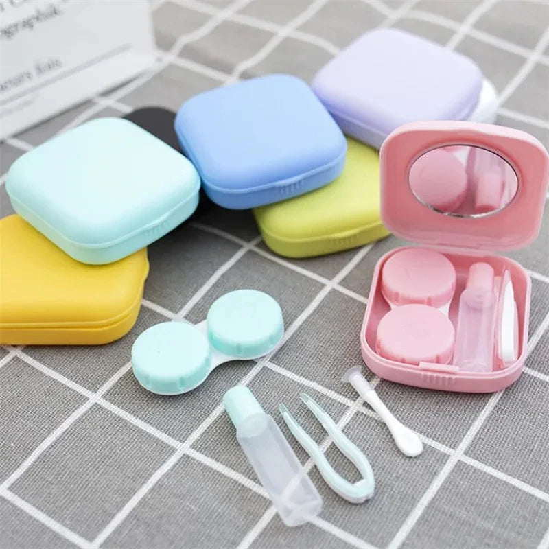 Mini Square Contact Lens Case with Mirror – Travel Kit Contact Lens Case SPOT