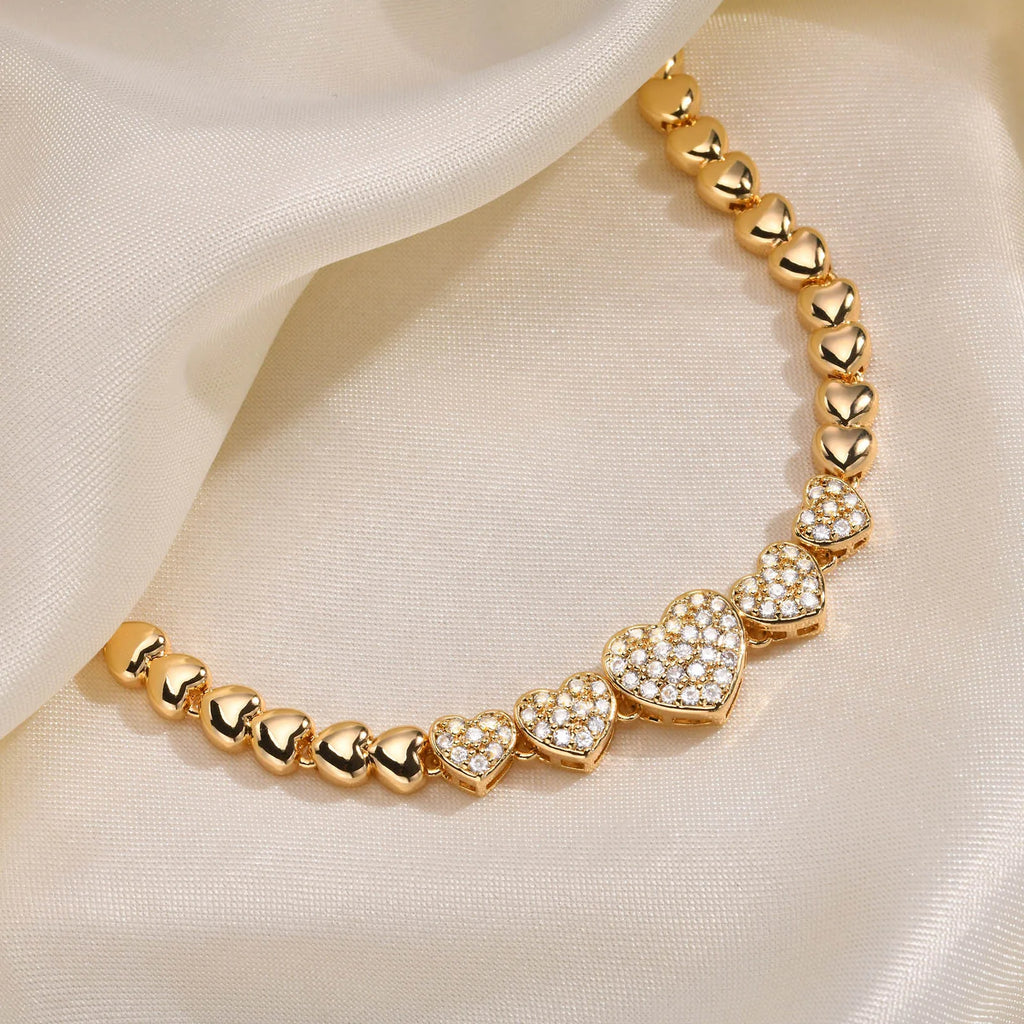 Meaeguet 18K Gold Plated Zirconia Tennis Bracelet Women Tennis Bracelet SPOT