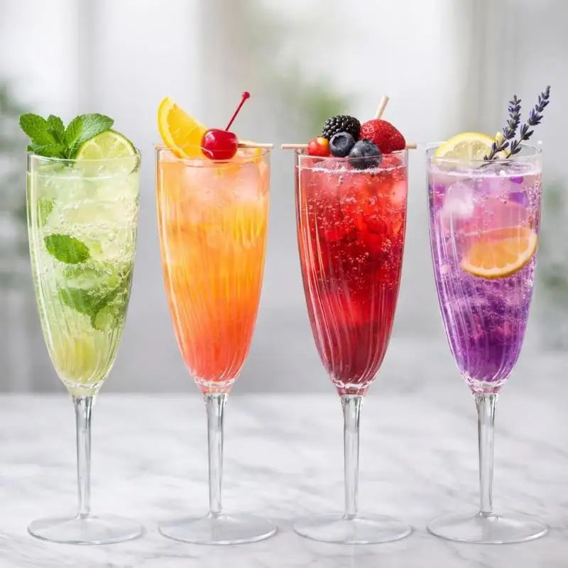 Vintage Plastic Wine Goblets – Unbreakable Food-Grade Cocktail Cups Plastic Wine Goblets SPOT