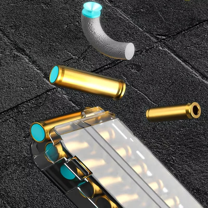 NOCCLILI Soft Bullet Toy Blaster – Shell-Ejecting Manual Gun Toy Foam Blaster SPOT