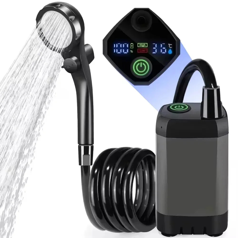 6000mAh Portable Camping Shower – Electric Pump & LED Display Portable Camping Shower SPOT