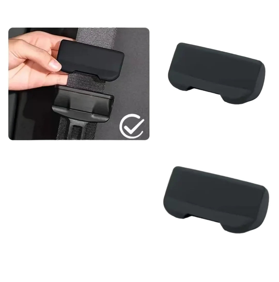 Silicone Seat Belt Buckle Cover – Anti-Scratch Car Protector Seat Belt Accessory SPOT Black 1pcs