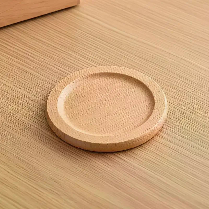 Natural Bamboo Coaster Set of 6 with Storage Rack Bamboo Coaster Set SPOT